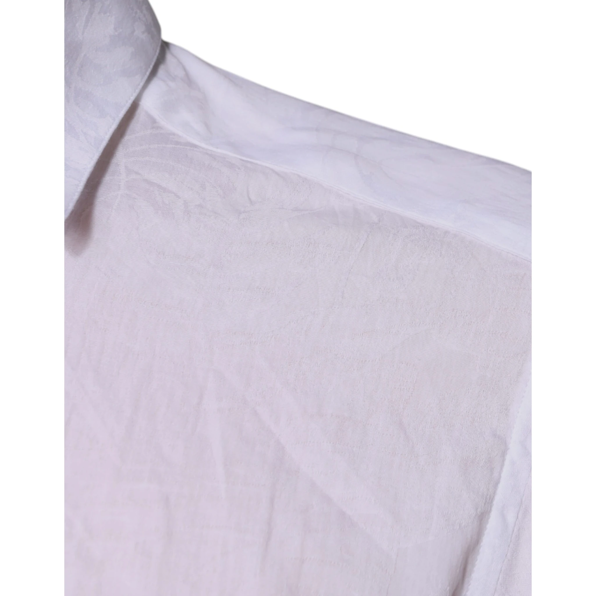 White Cotton Slim Fit Men Formal Dress Shirt