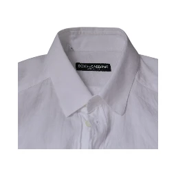 White Cotton Slim Fit Men Formal Dress Shirt