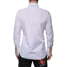 White Bib Cotton Poplin GOLD Men Formal Shirt