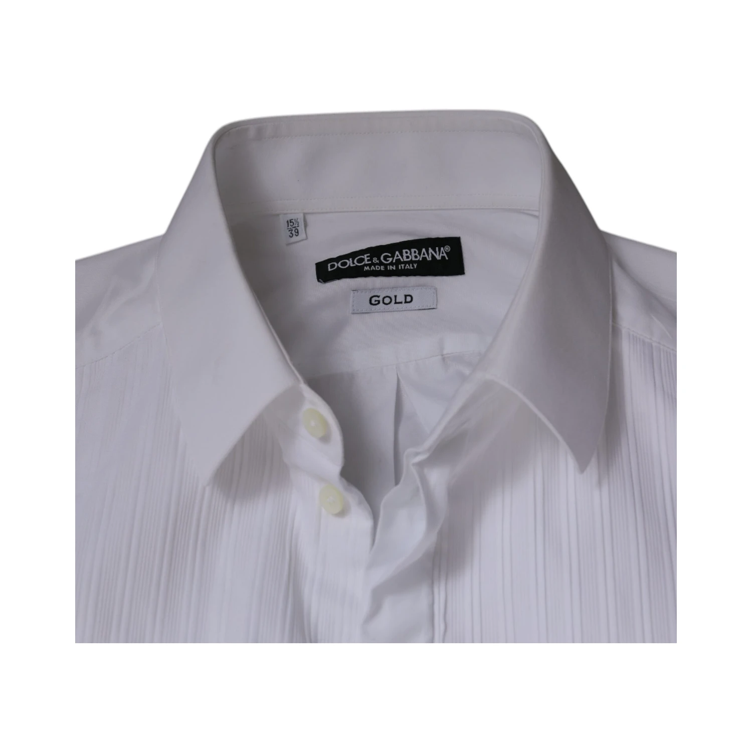 White Bib Cotton Poplin GOLD Men Formal Shirt