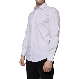White Cotton Slim Fit Men MARTINI Dress Shirt