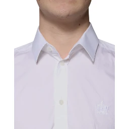 White Cotton Slim Fit Men MARTINI Dress Shirt