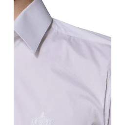 White Cotton Slim Fit Men MARTINI Dress Shirt