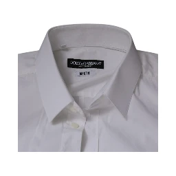 White Cotton Slim Fit Men MARTINI Dress Shirt