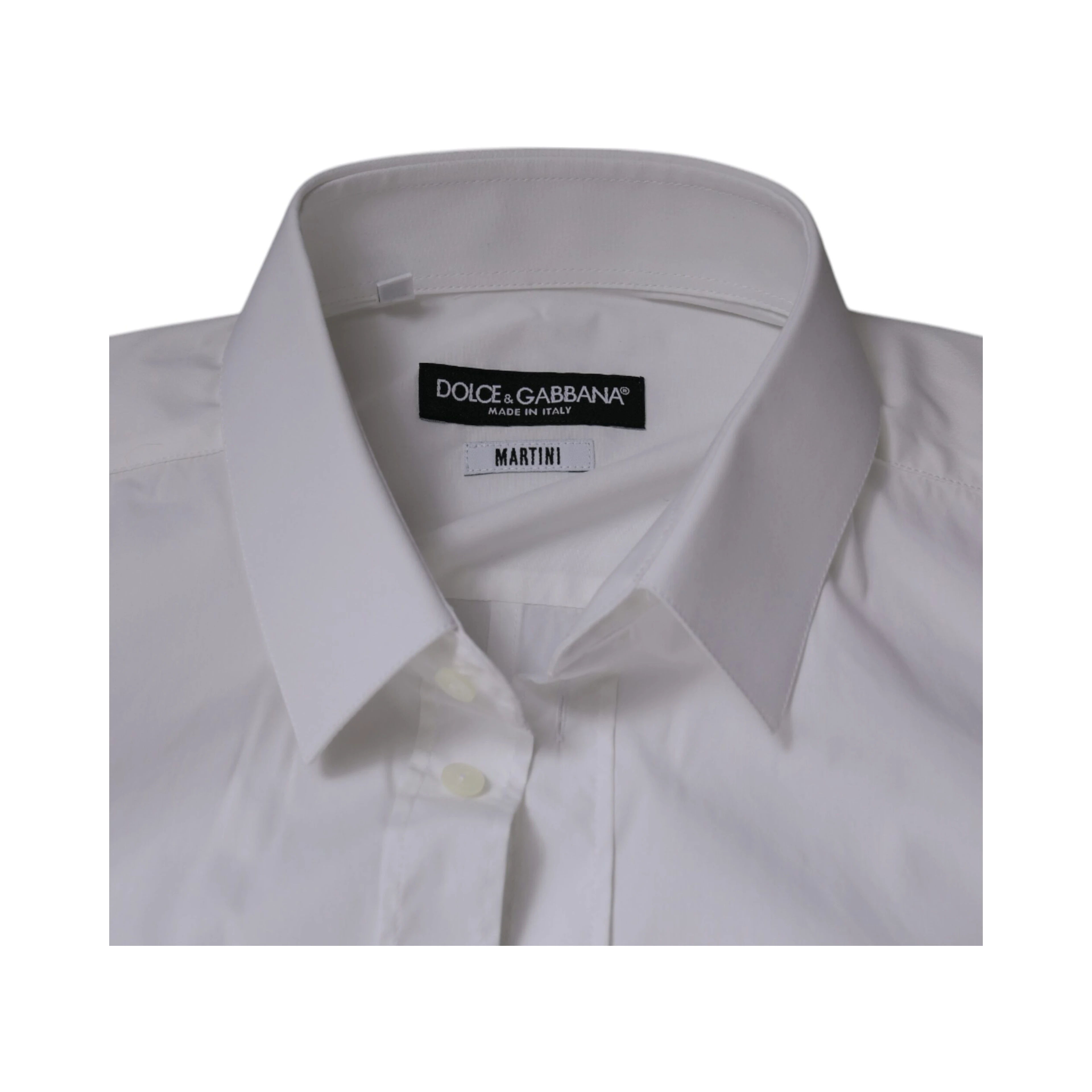 White Cotton Slim Fit Men MARTINI Dress Shirt