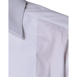 White Bib Cotton Poplin GOLD Formal Shirt
