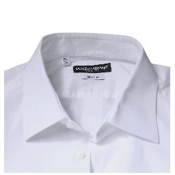 White Bib Cotton Poplin GOLD Formal Shirt