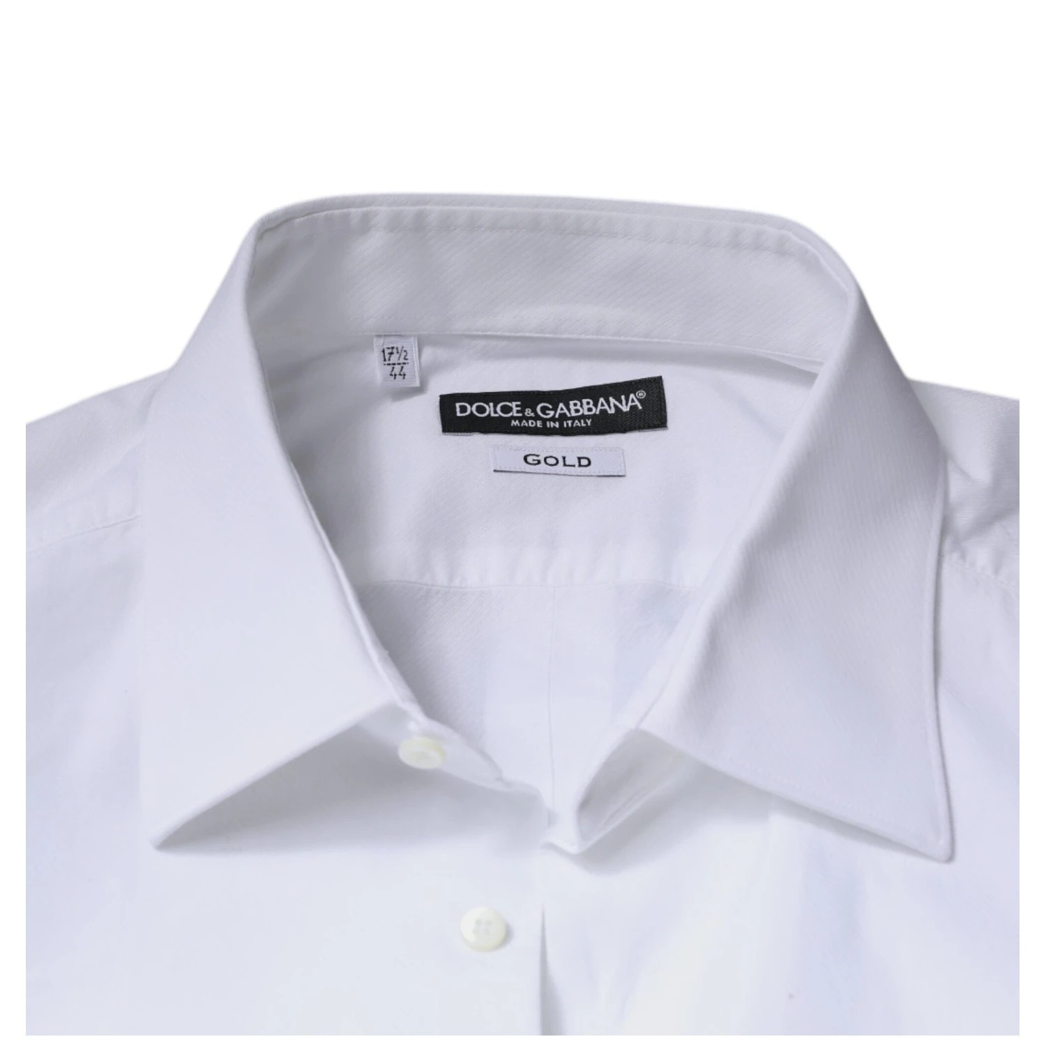 White Bib Cotton Poplin GOLD Formal Shirt