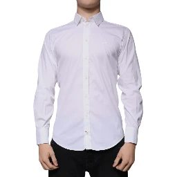 White Cotton Blend Formal MARTINI Shirt