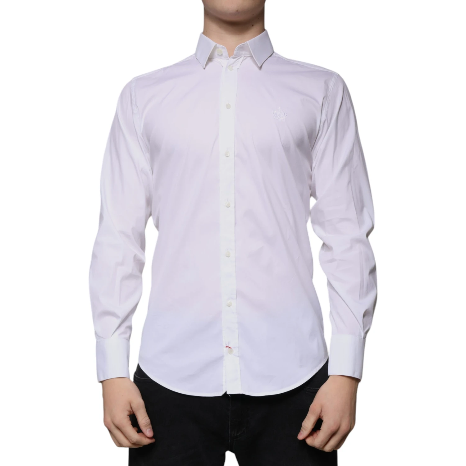 White Cotton Blend Formal MARTINI Shirt