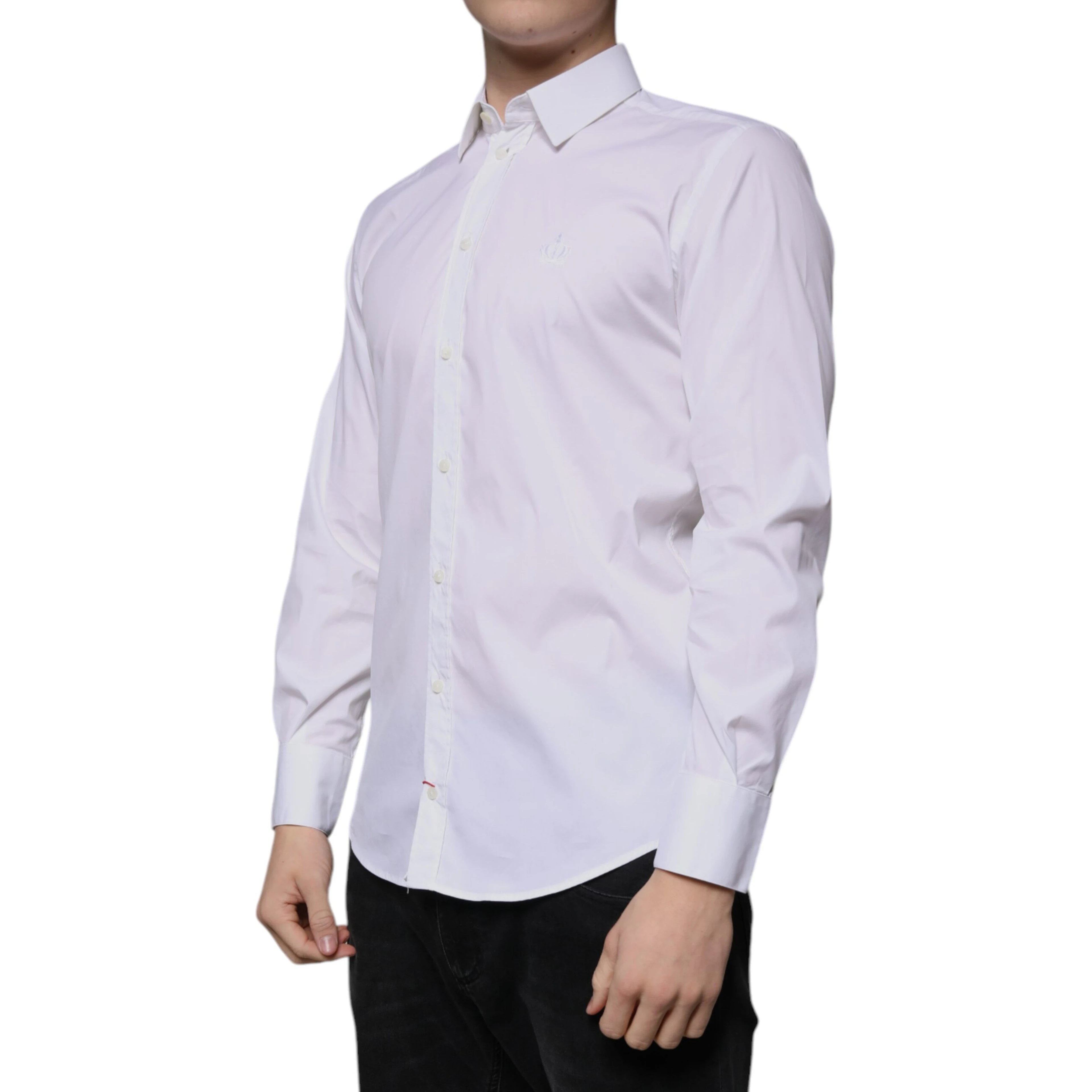 White Cotton Blend Formal MARTINI Shirt