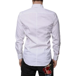 White Cotton Blend Formal MARTINI Shirt