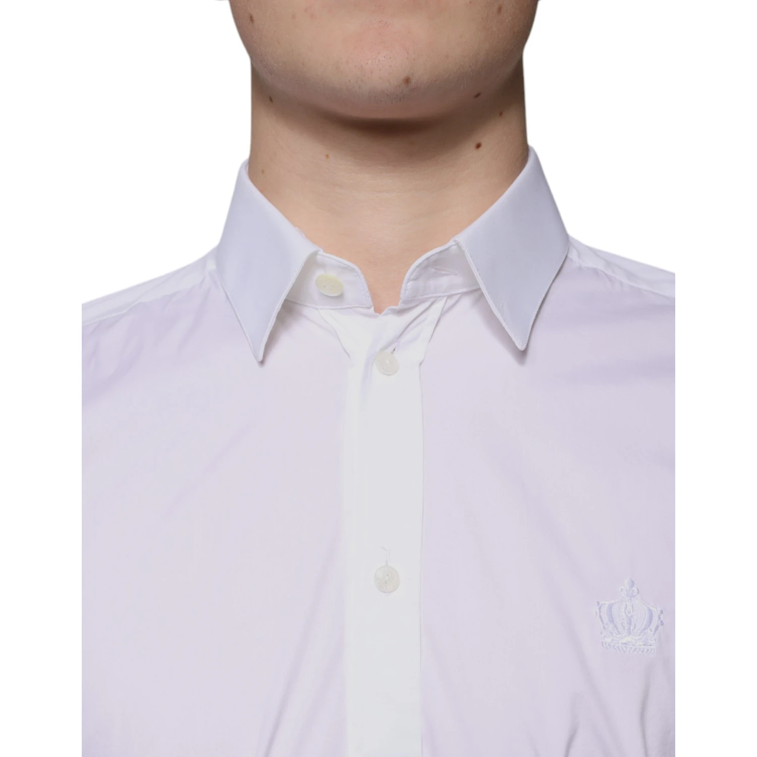 White Cotton Blend Formal MARTINI Shirt