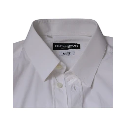 White Cotton Blend Formal MARTINI Shirt