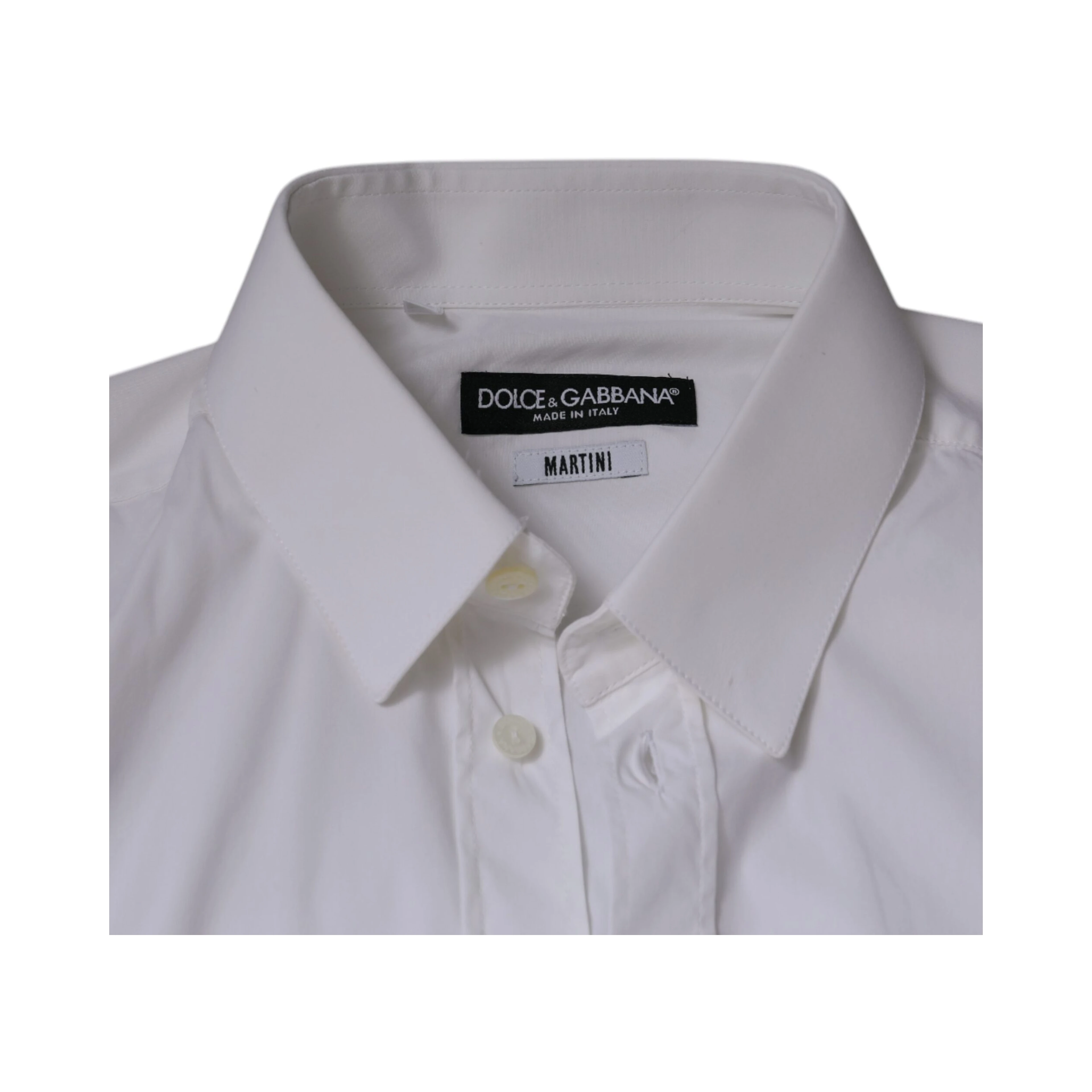 White Cotton Blend Formal MARTINI Shirt