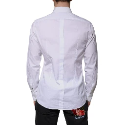 White Bib Cotton Poplin GOLD Men Formal Shirt