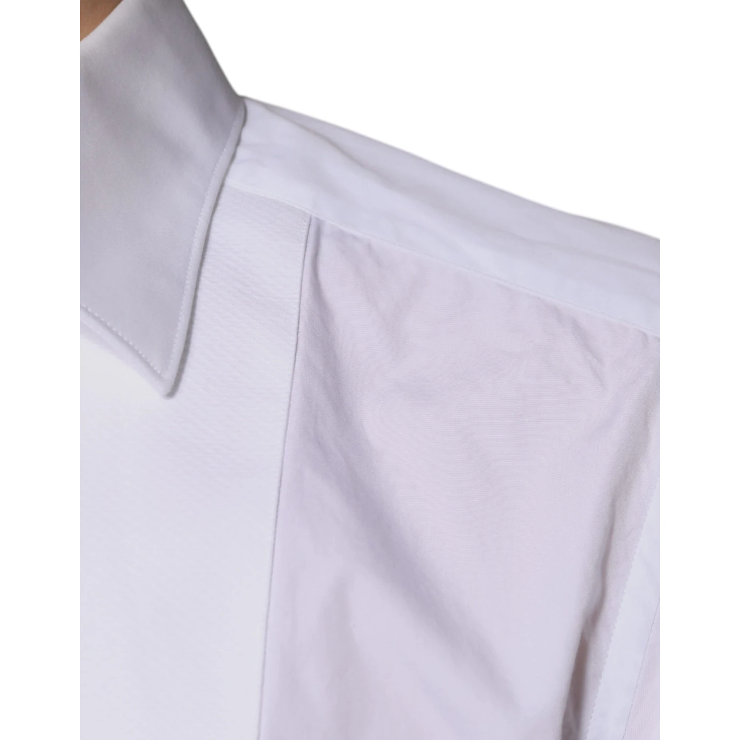 White Bib Cotton Poplin GOLD Men Formal Shirt