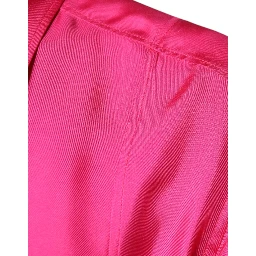 Pink Silk Collared Button Down Men Shirt