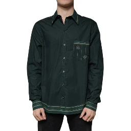Green Logo Long Sleeve MARTINI Casual Shirt