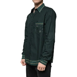 Green Logo Long Sleeve MARTINI Casual Shirt