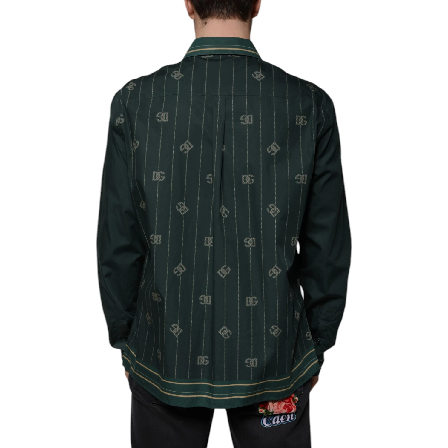 Green Logo Long Sleeve MARTINI Casual Shirt