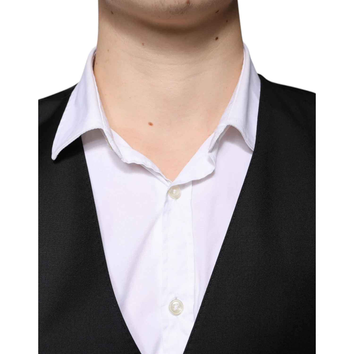 Black Wool Formal Dress Men Waistcoat Vest