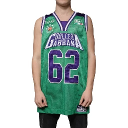 Green Polyester Jersey Sleeveless T-shirt