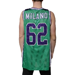 Green Polyester Jersey Sleeveless T-shirt