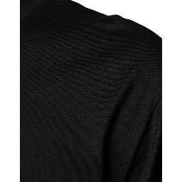 Black Cotton Crew Neck Short Sleeves T-shirt