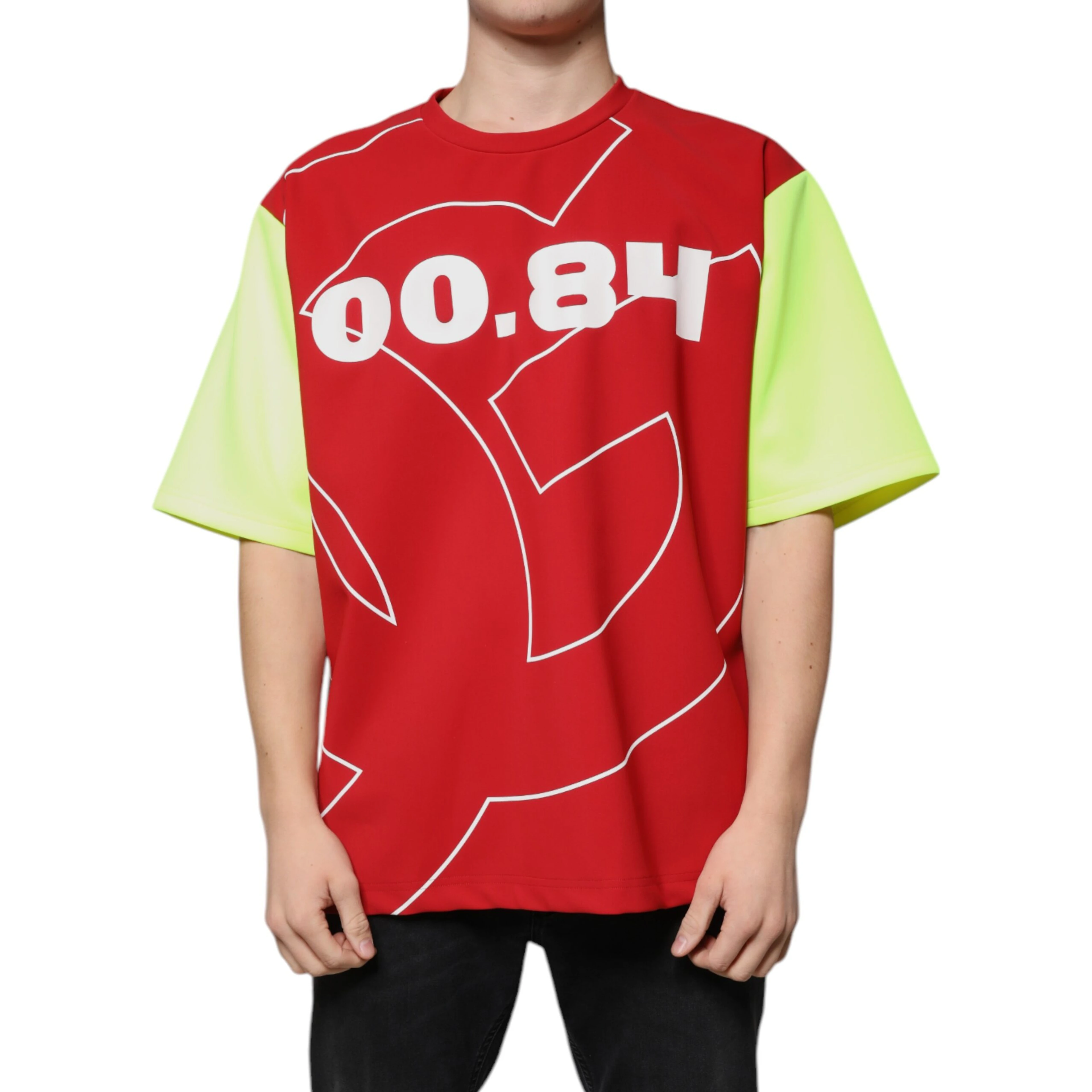 Multicolor Logo Cotton Men Crew Neck T-shirt