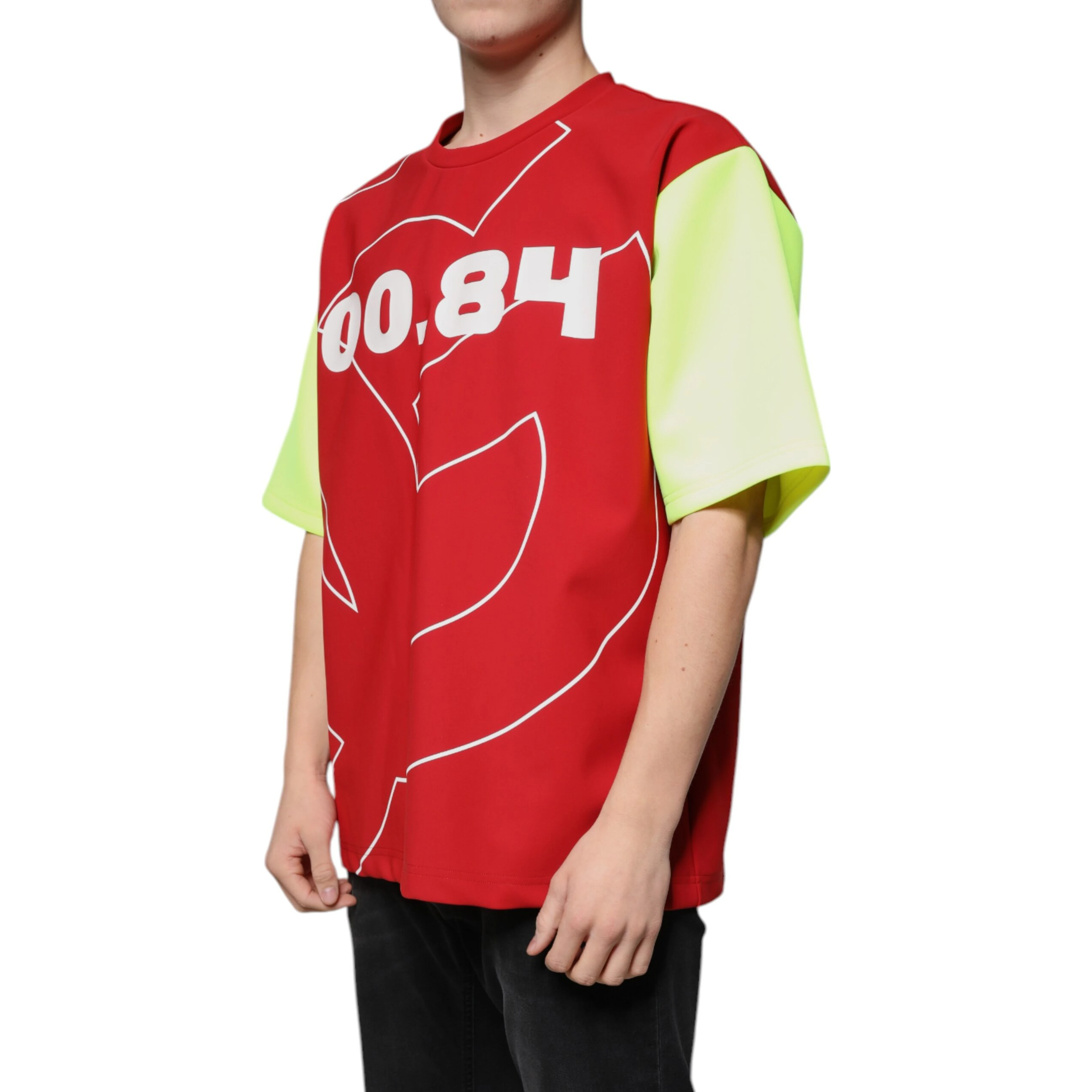 Multicolor Logo Cotton Men Crew Neck T-shirt