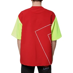 Multicolor Logo Cotton Men Crew Neck T-shirt