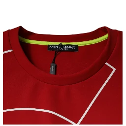 Multicolor Logo Cotton Men Crew Neck T-shirt