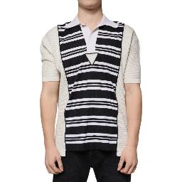 Multicolor Stripe Collared Polo T-shirt