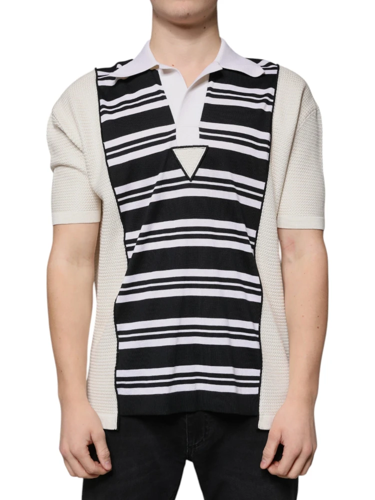 Multicolor Stripe Collared Polo T-shirt