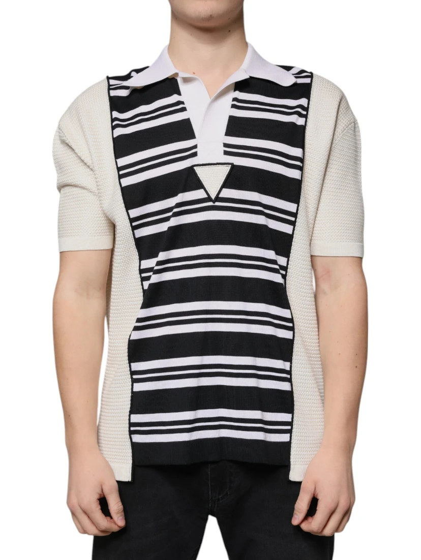 Multicolor Stripe Collared Polo T-shirt