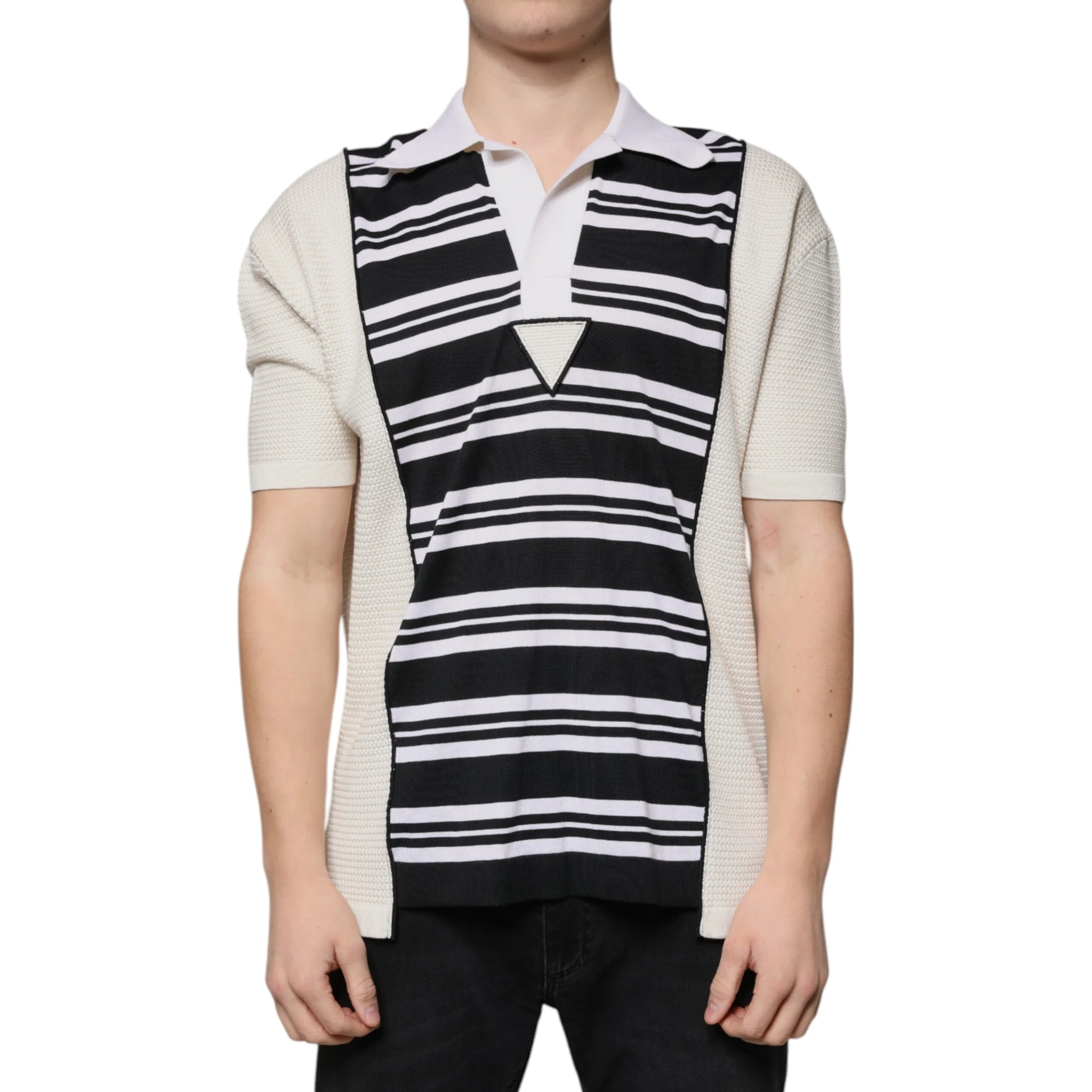 Multicolor Stripe Collared Polo T-shirt