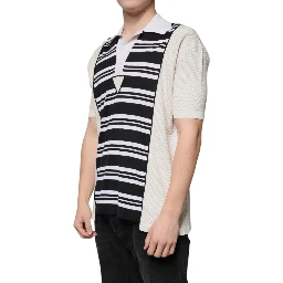 Multicolor Stripe Collared Polo T-shirt