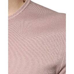 Brown Cotton Short Sleeves Round Neck T-shirt