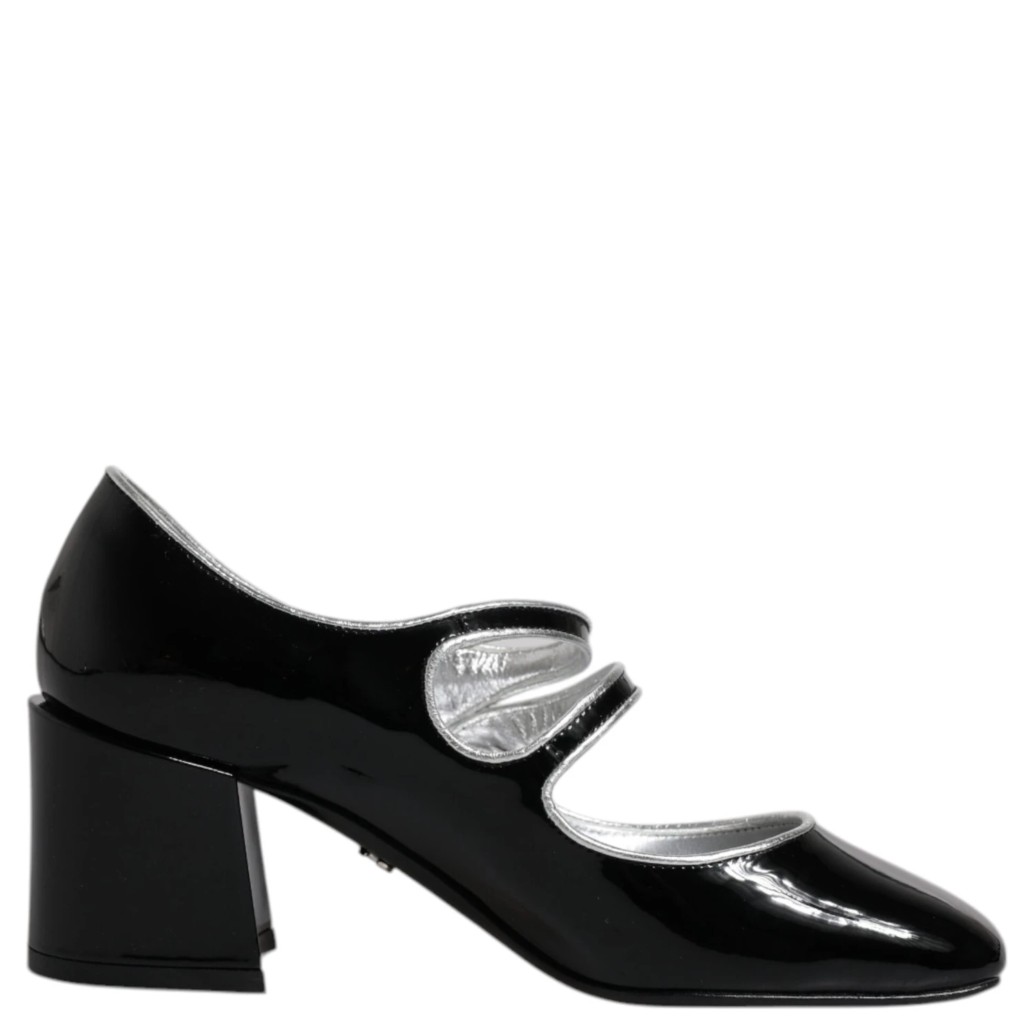 Black Patent Leather Crystal Mary Jane Pumps Shoes