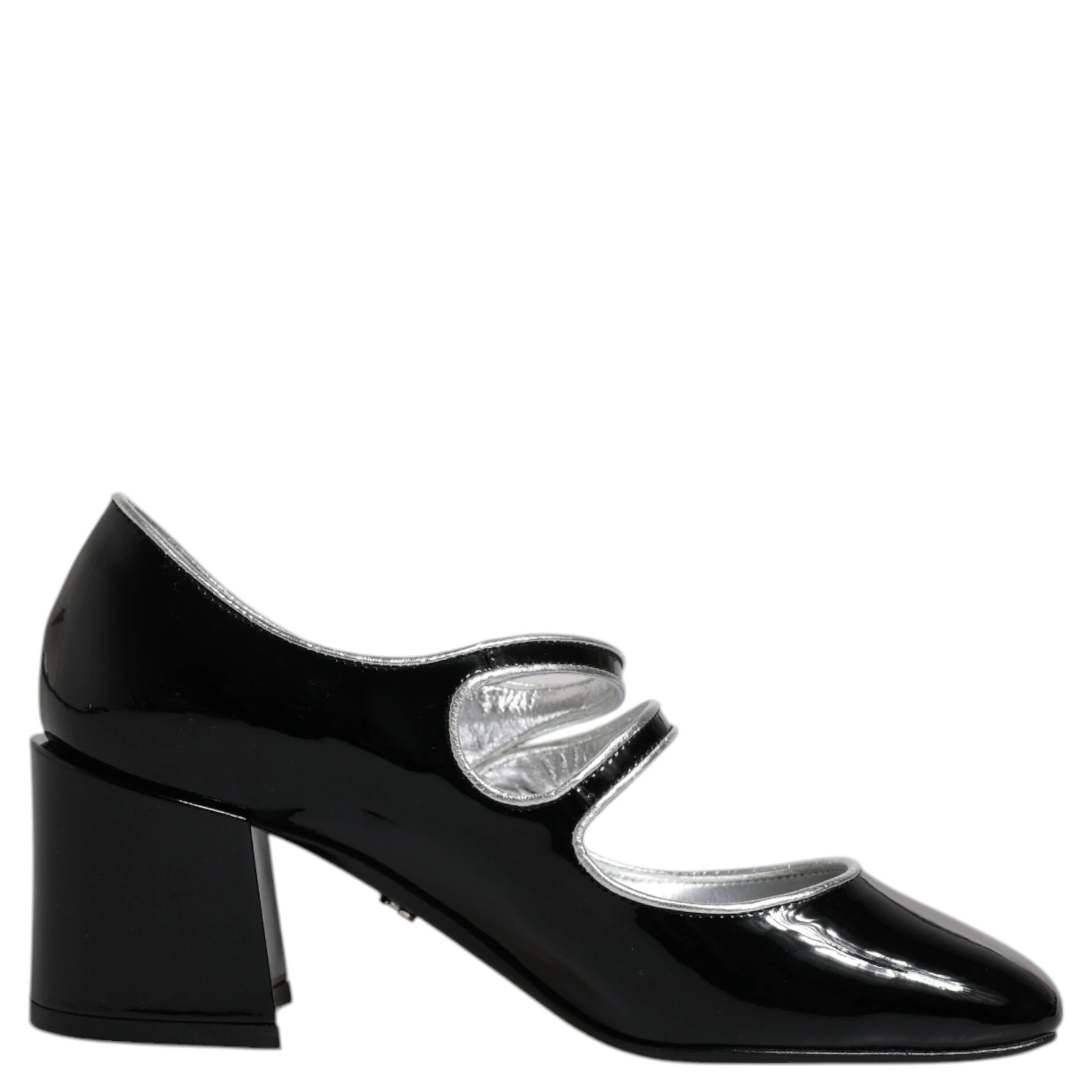 Black Patent Leather Crystal Mary Jane Pumps Shoes