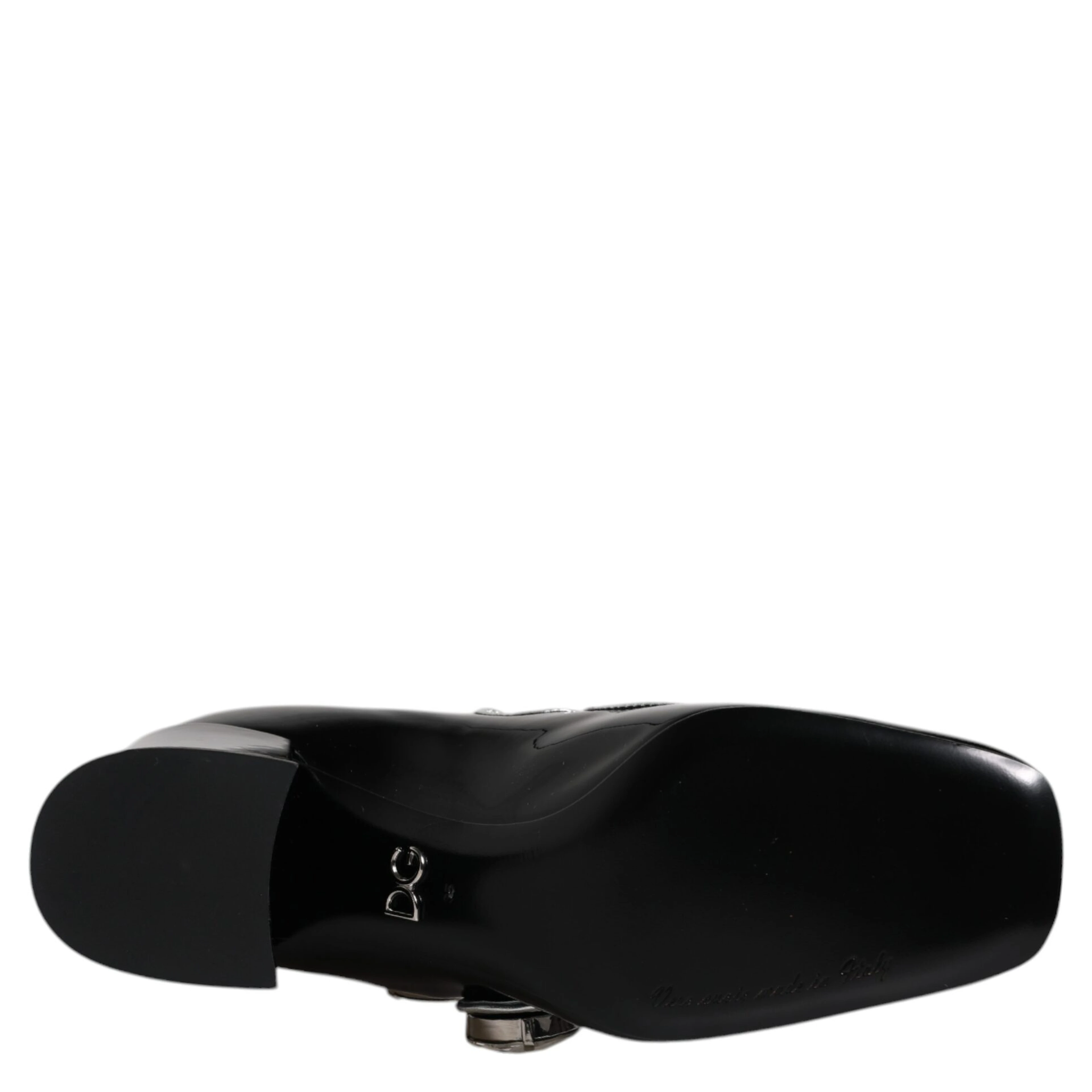 Black Patent Leather Crystal Mary Jane Pumps Shoes