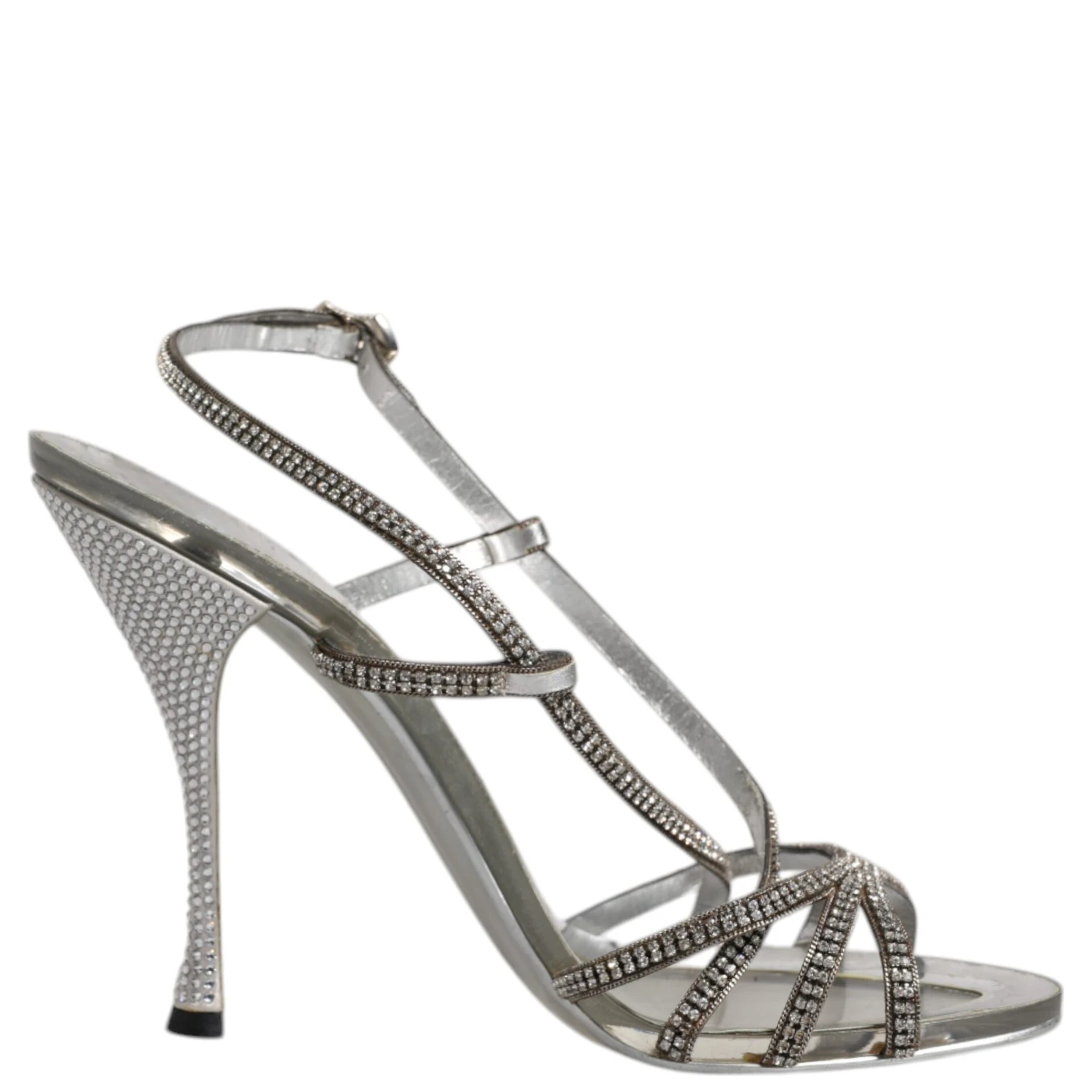 Silver Crystal Slingback KEIRA Sandals Shoes