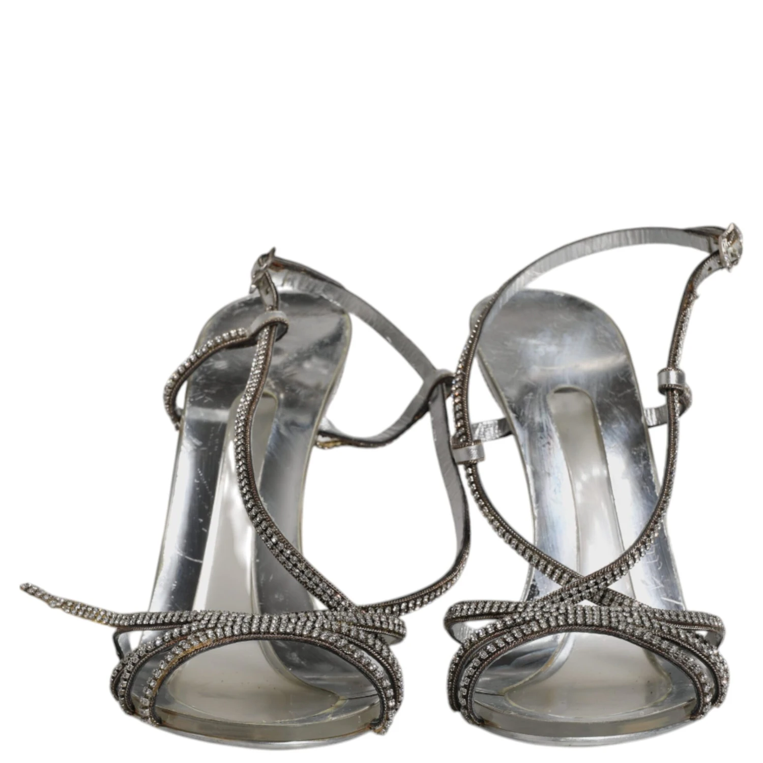 Silver Crystal Slingback KEIRA Sandals Shoes