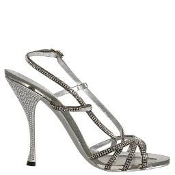 Silver Crystal Slingback KEIRA Sandals Shoes