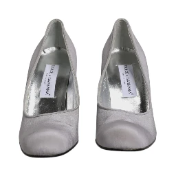 Gray Suede Leather High Heel Pumps Shoes