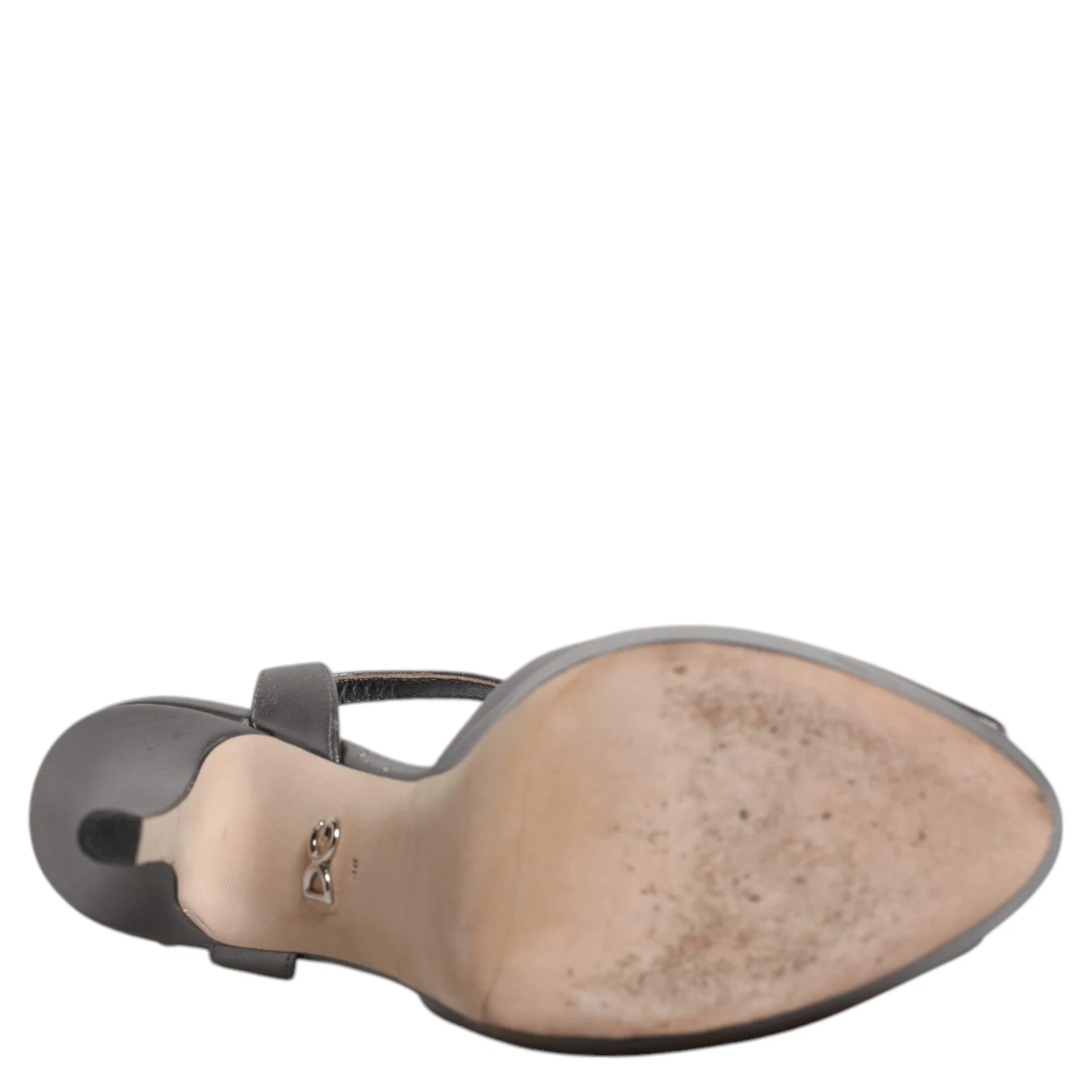 Silver Leather Platform Heels Sandals Shoes