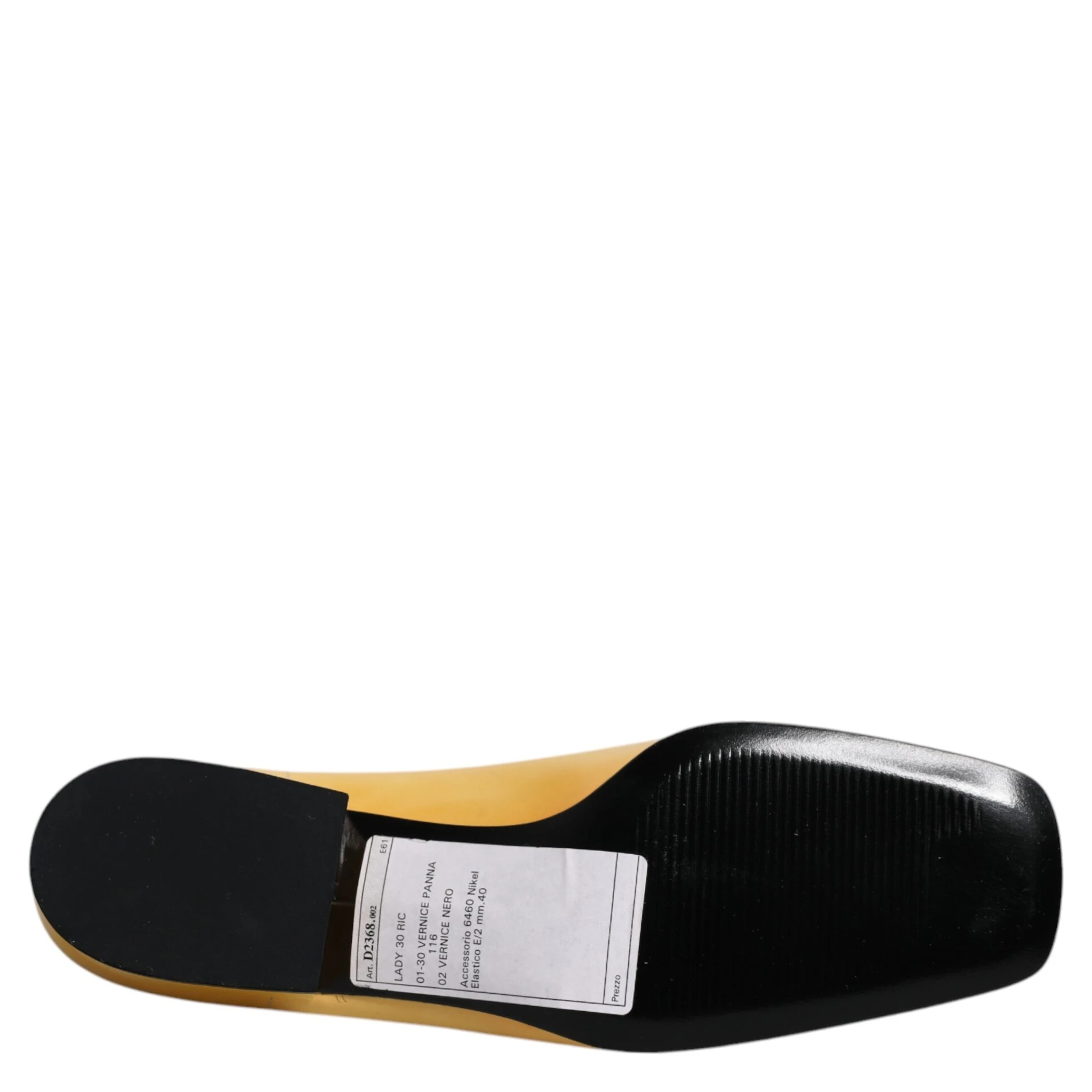 Yellow Leather Logo Plaque Slip On Mocassin Shoes