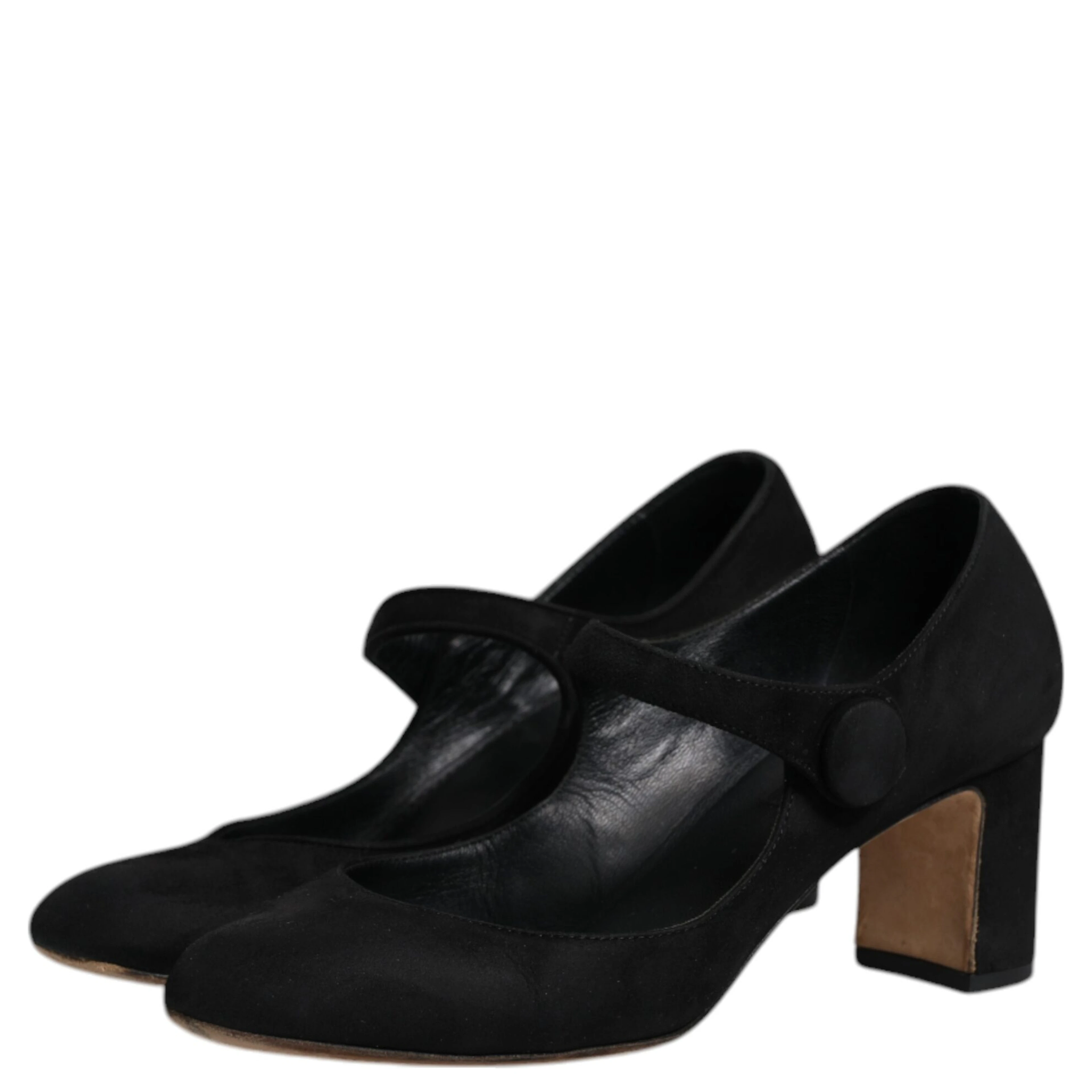 Black Suede Leather KEIRA Heels Pumps Shoes