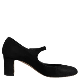 Black Suede Leather KEIRA Heels Pumps Shoes